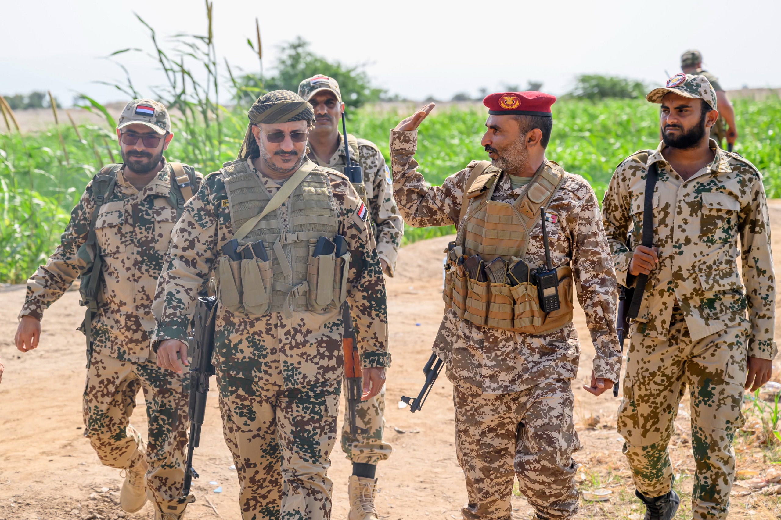العميد طارق يتفقد جاهزية ابطال الجيش الوطني في محور الحديدة