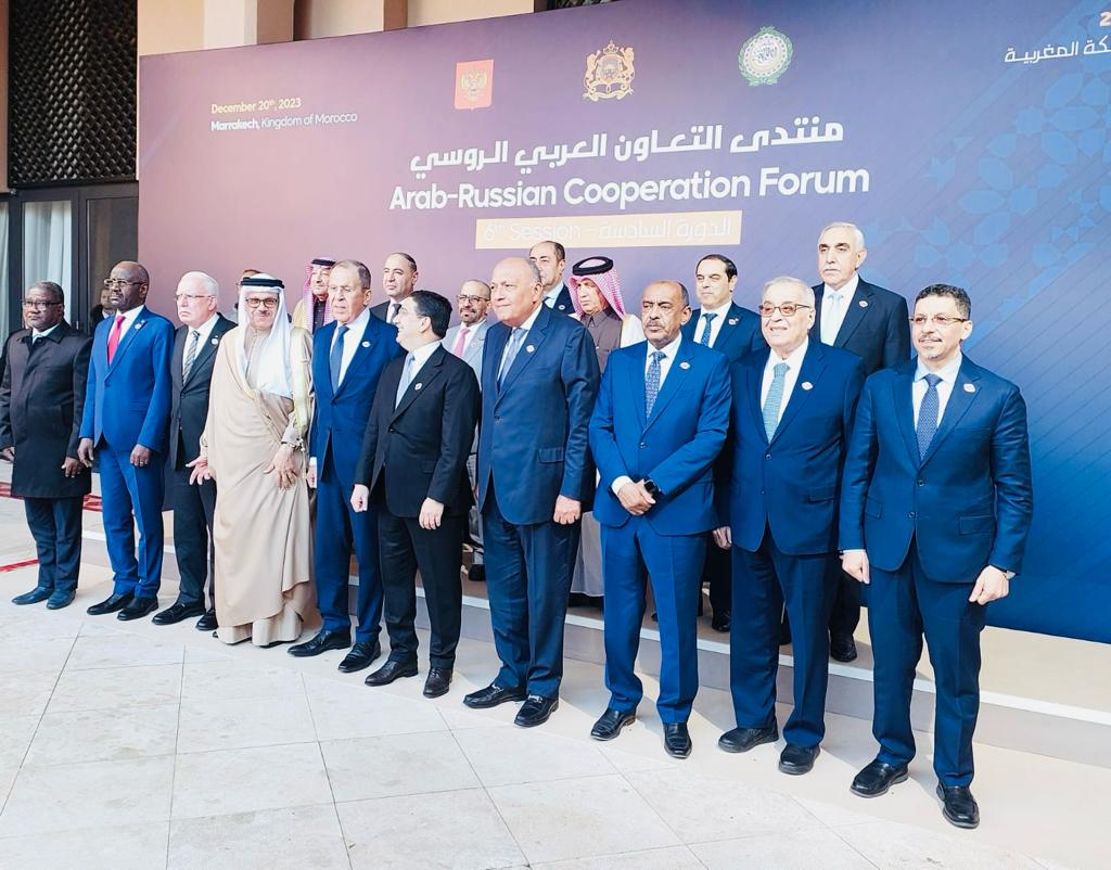 وزير الخارجية يشارك في اجتماعات منتدي التعاون العربي الروسي