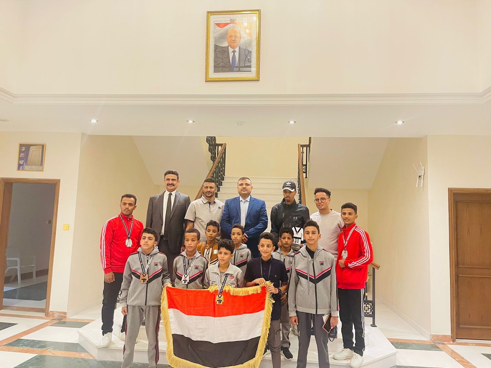 السفير بن شطيف يلتقي الفريق اليمني المشارك في بطولة التحدي للتايكواندو