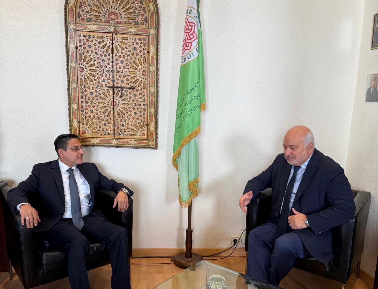السفير شجاع الدين يبحث التعاون في مجال الطاقة الكهربائية مع الغرفة التجارية العربية النمساوية