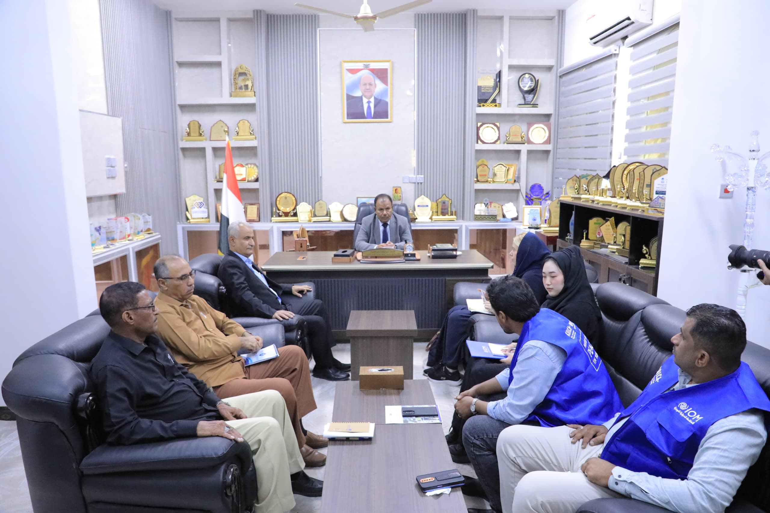 الوكيل العامري يشيد بتدخلات منظمة الهجرة الدولية في مديريات وادي حضرموت والصحراء