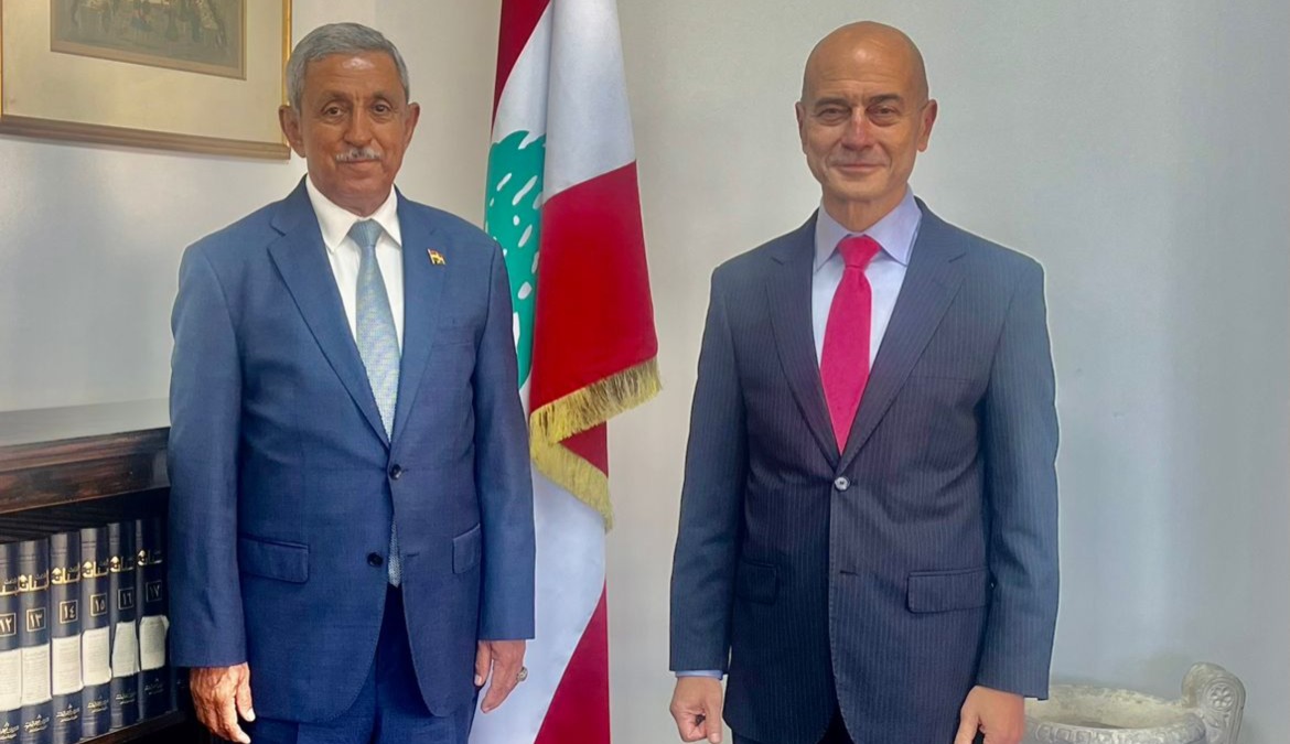 السفير الدعيس يلتقي أمين عام وزارة الخارجية اللبناني