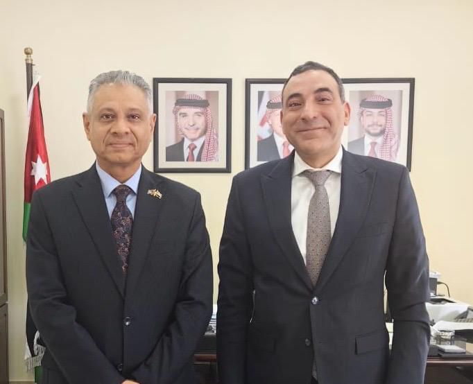 السفير فقيرة يلتقي مدير الشؤون الاقتصادية والتعاون الدولي في وزارة الخارجية الاردنية
