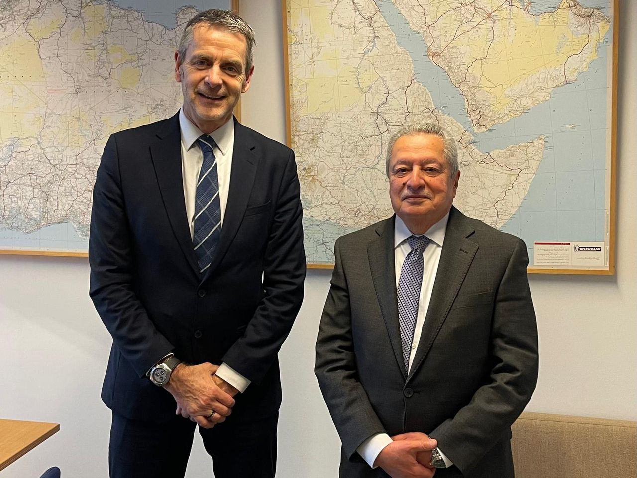 السفير مصطفى يناقش مع المبعوث البلجيكي للشرق الأوسط تطورات الاوضاع في اليمن