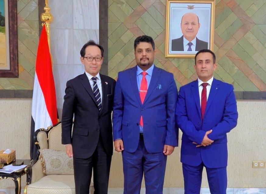 وزير التعليم الفني يبحث مع السفير الياباني تعزيز التعاون ودعم المعاهد في المحافظات المحررة