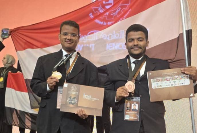 اليمن تحصد ميداليتين برونزيتين في معرض الكويت الدولي للإختراعات الـ16