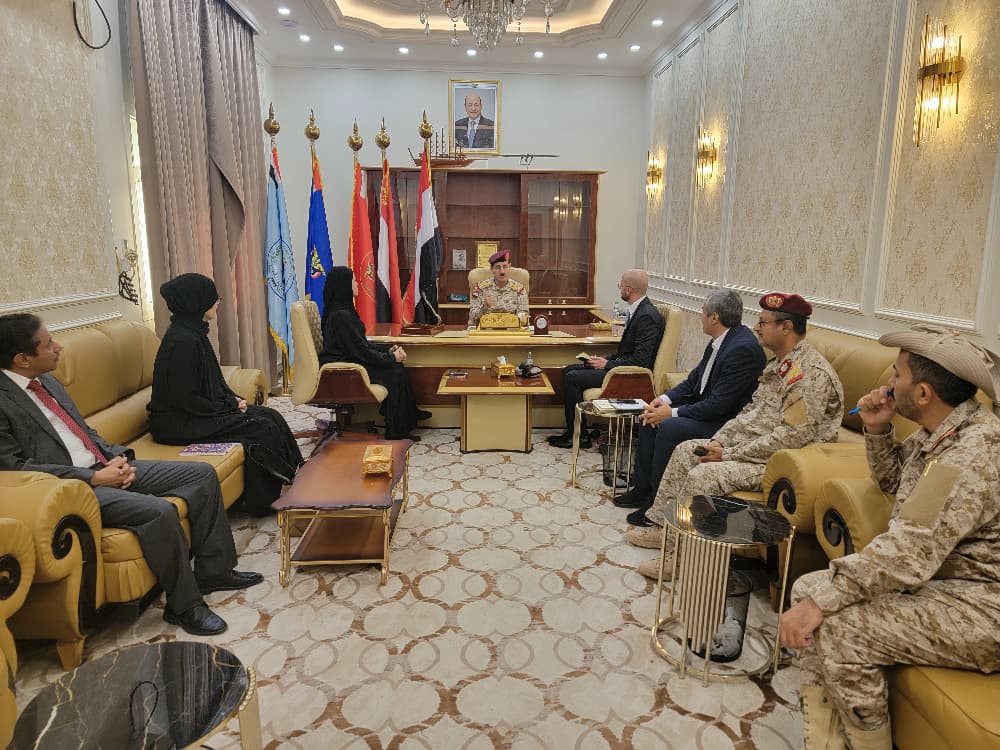 وزير الدفاع يبحث مع الصليب الأحمر تعزيز التعاون الإنساني