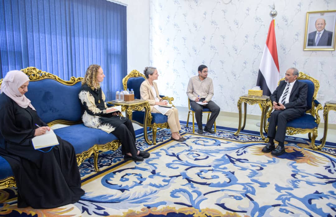 عضو مجلس القيادة الرئاسي محمود الصبيحي يستقبل في عدن سفيرة هولندا