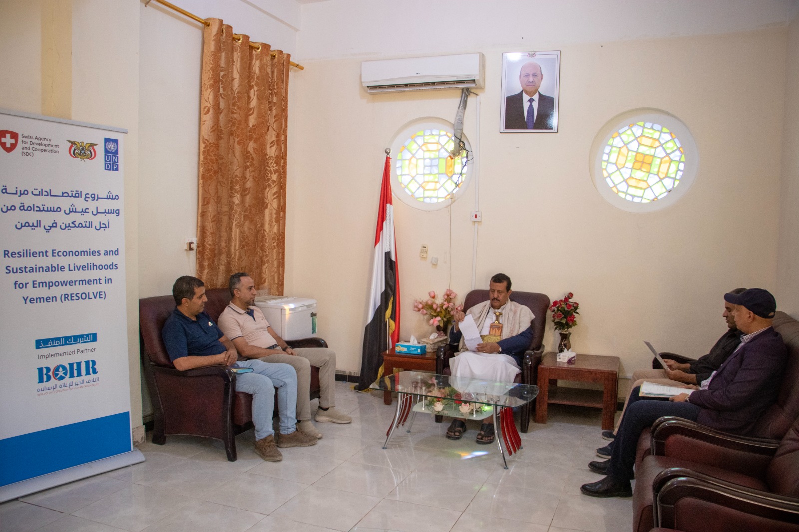 وكيل محافظة مأرب يناقش مع إتلاف الخير تطوير اليات تنفيذ مشروع "إقتصادات مرنة"